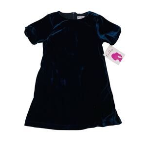 NWT Gabby 5T Navy Velveteen Dress